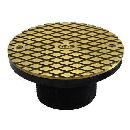 Jones Stephens 3in. ABS Cleanout Spud with 6in. Polished Brass Round Cover D57904